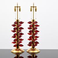 Pair of Murano Flame Lamps, Signed - Sold for $1,625 on 08-20-2020 (Lot 13).jpg